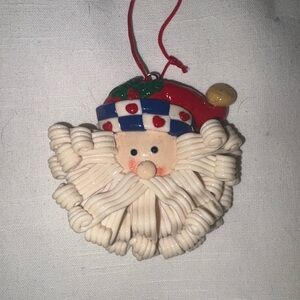Festive  clay Santa Claus Ornament